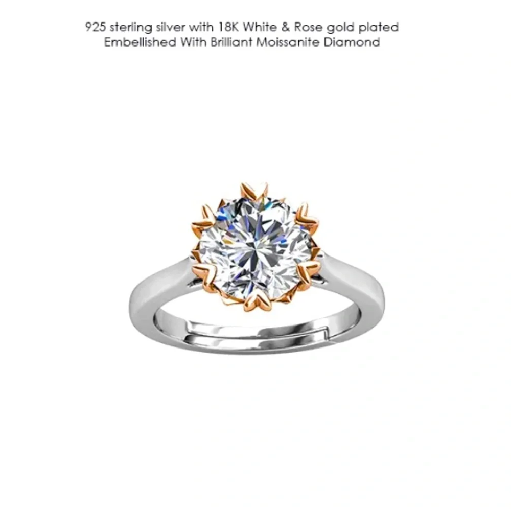 1 Ct GRA Moissanite Diamond Ring NEW